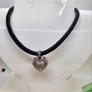 Judith Ripka Puffy Heart Necklace